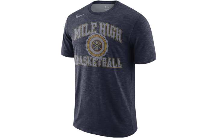 Nike Nike T Shirts Men's Marine Blue Crew Neck Moderate Straight Fit