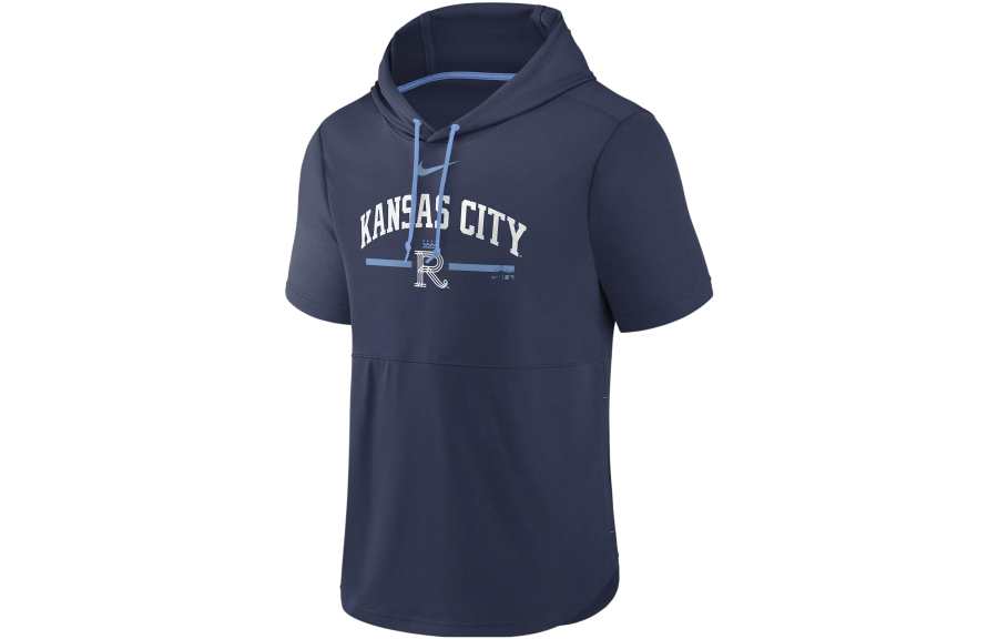 Nike Nike T Shirts Men's Blue Hooded Moderate Straight Fit