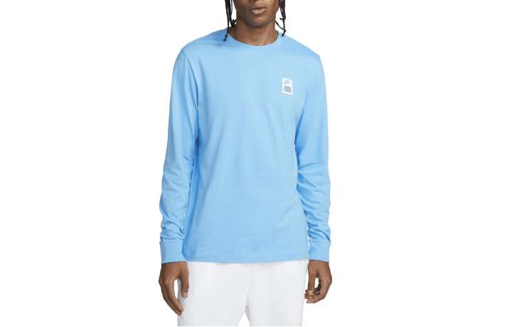 Nike Nike T Shirts Men's Blue Crew Neck Moderate Straight Fit