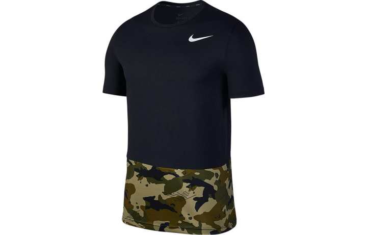 Nike Nike T Shirts Men's Black Crew Neck Moderate Straight Fit