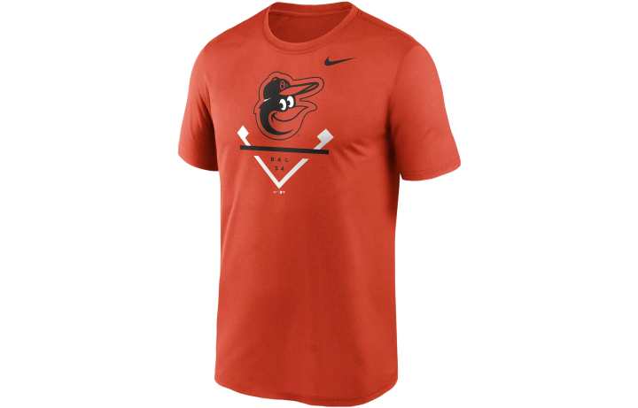 Nike Nike T Shirts Men's Orange Crew Neck Thin Straight Fit
