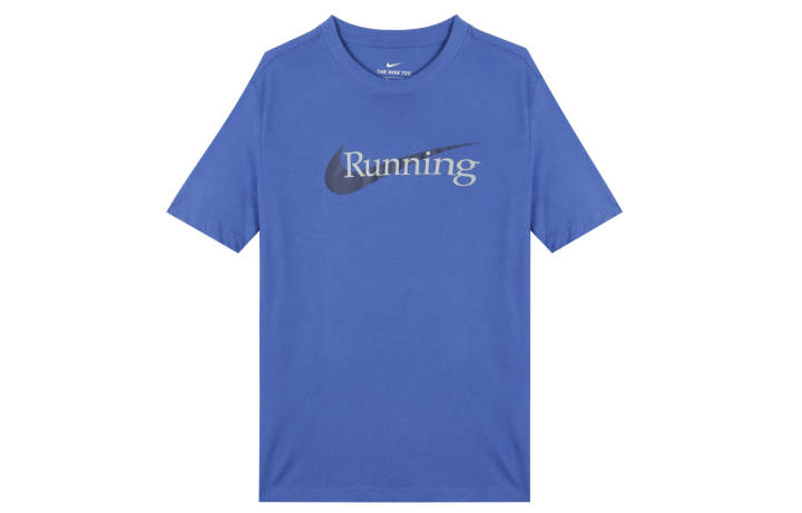 Nike Nike T Shirts Men's Blue Moderate Straight Fit
