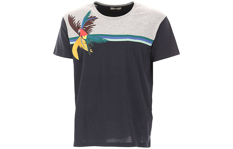 Valentino T Shirts Men's Black Crew Neck Moderate Straight Fit