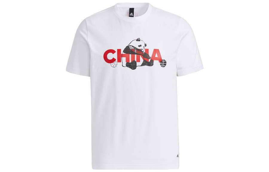 Adidas Adidas T Shirts Unisex White Crew Neck Moderate Straight Fit