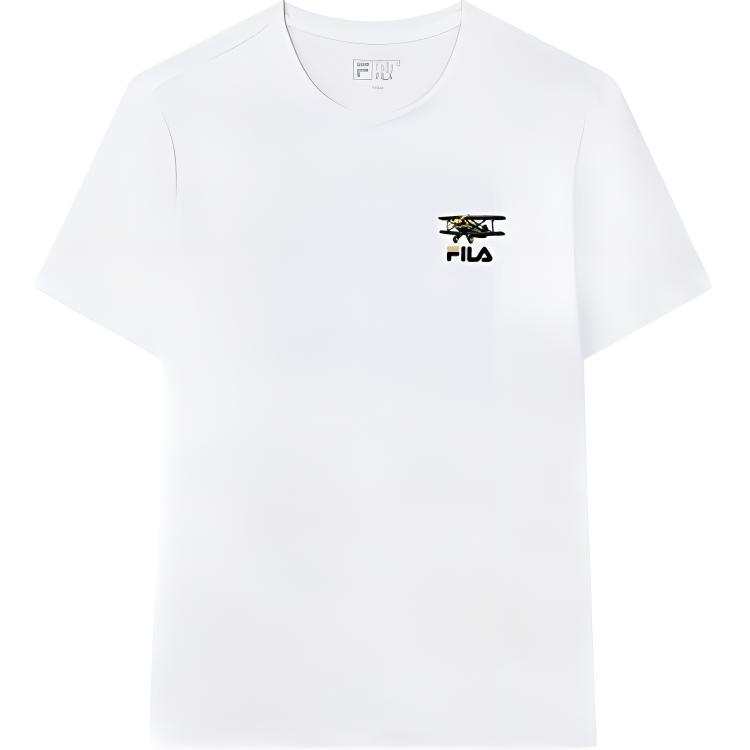 FILA T Shirts Men's White Crew Neck Moderate