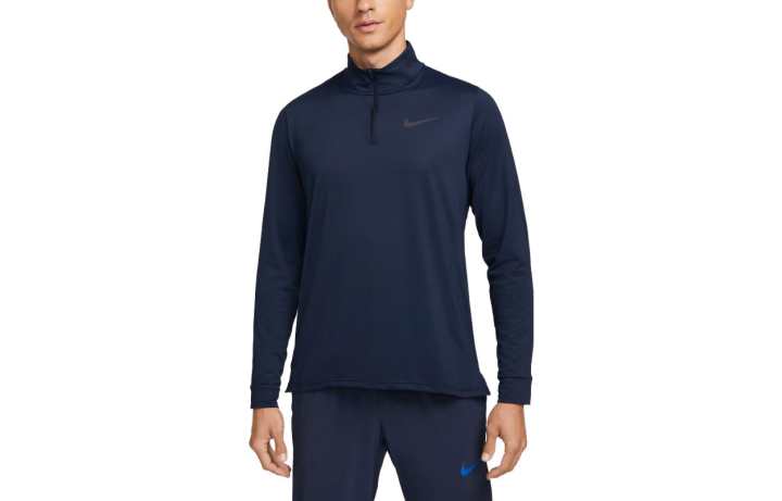 Nike Nike T Shirts Men's Navy Blue Stand Collar Moderate Straight Fit