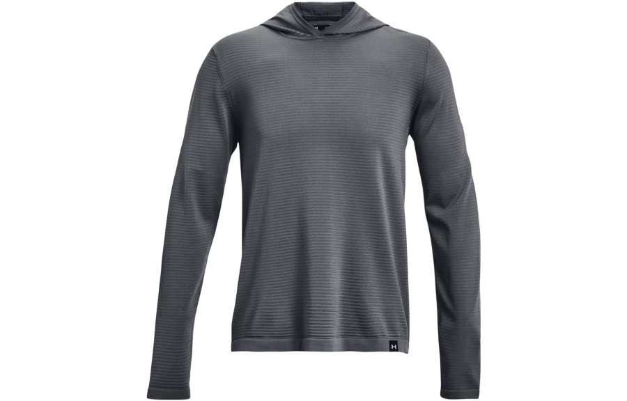 Under Armour T Shirts Men's Peach Gray Hooded Moderate