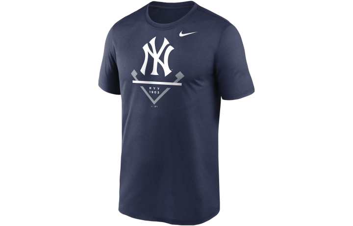 Nike Nike T Shirts Men's Dark Blue Crew Neck Moderate Straight Fit