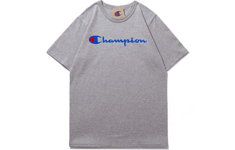 Champion Champion T Shirt US Version Unisex Light Gray