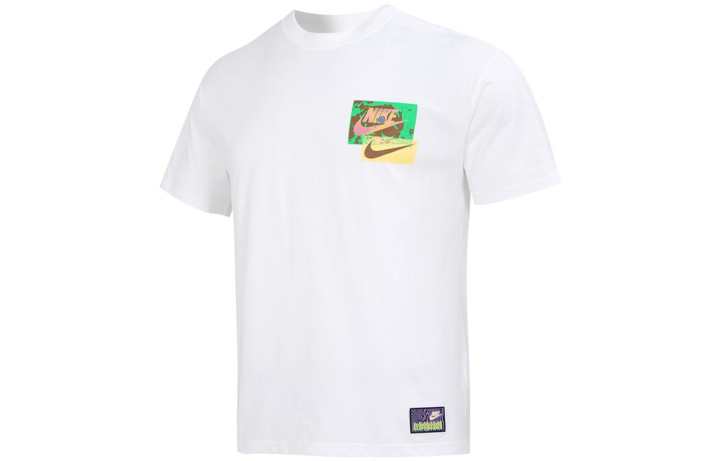 Nike Nike T Shirts Men's White Crew Neck Moderate Straight Fit