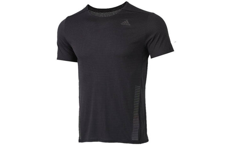 Adidas Adidas T Shirts Men's Black Crew Neck Moderate Straight Fit