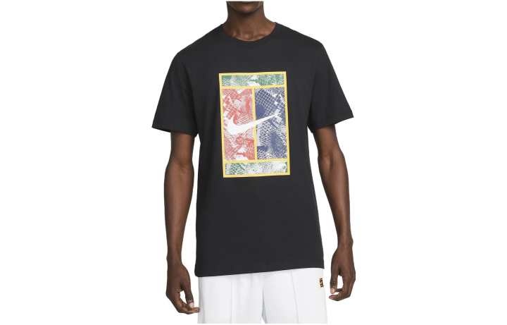 Nike Nike T Shirts Men's Black Crew Neck Moderate Straight Fit