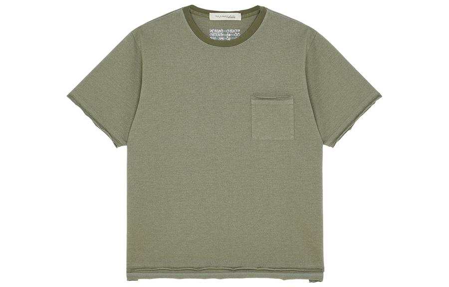 New Balance New Balance New Balance Japan T Shirts Men's Green Crew Neck Moderate Straight Fit