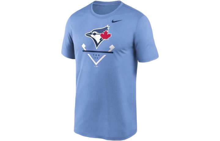 Nike Nike T Shirts Men's Blue Crew Neck Moderate Straight Fit