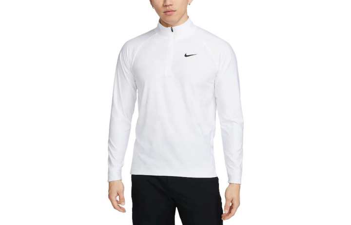 Nike Nike T Shirts Men's White Stand Collar Moderate Straight Fit