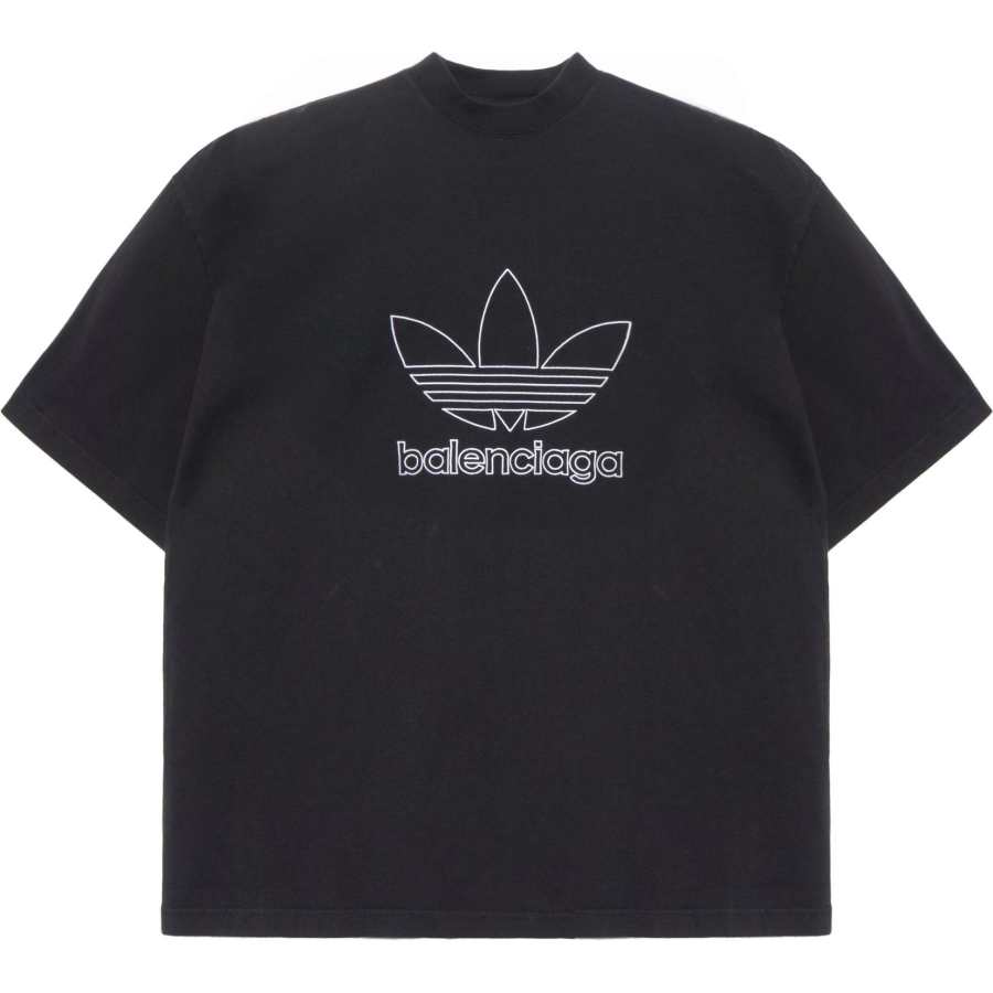 Balenciaga x Adidas Originals T Shirt Loose Fit Men's Black