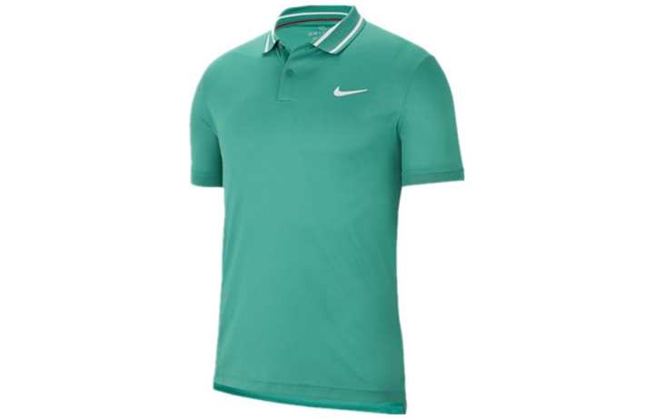 Nike Nike T Shirts Men's Green V Neck Moderate Straight Fit