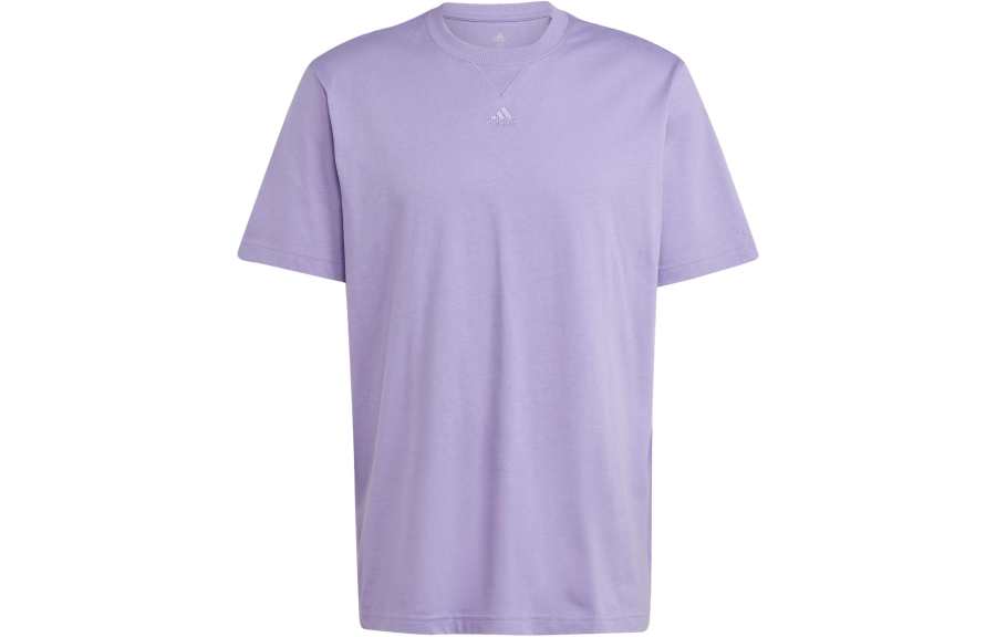 Adidas Adidas T Shirts Men's Purple Crew Neck Moderate Straight Fit