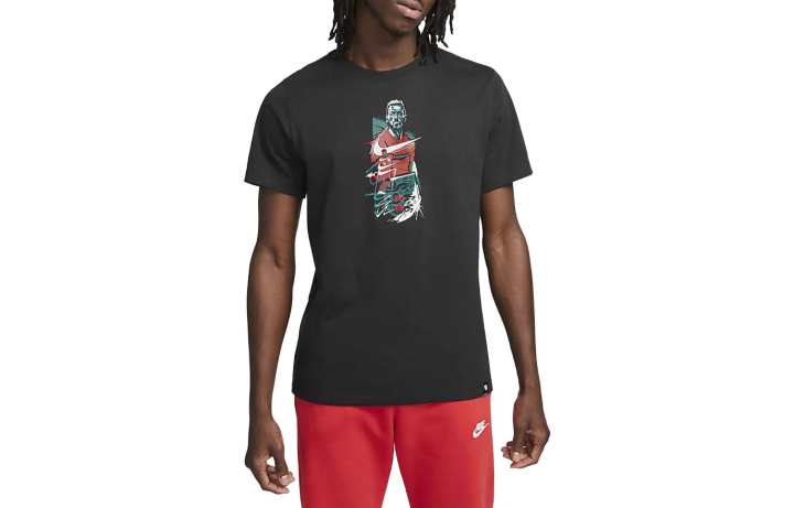 Nike Nike T Shirts Men's Black Crew Neck Moderate Straight Fit