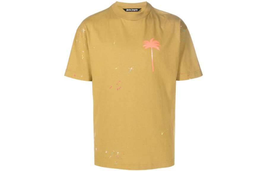 PALM ANGELS Palm Tree Painted T shirt