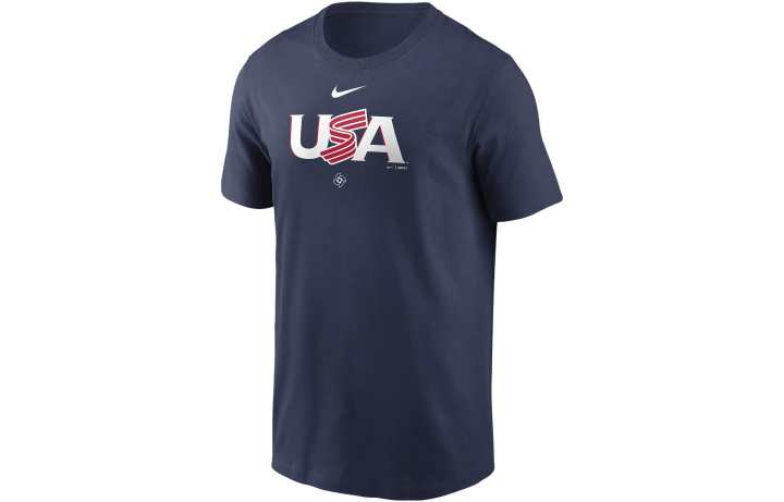 Nike Nike T Shirts Men's Blue Crew Neck Moderate Straight Fit