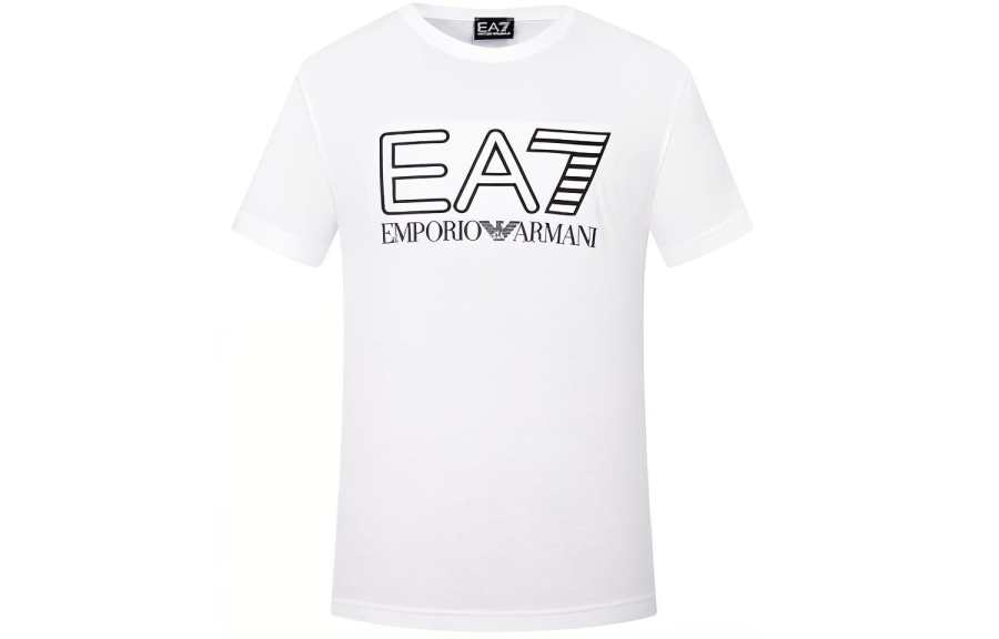 EMPORIO ARMANI EA7 SS21 Short Sleeved T Shirts Men's White
