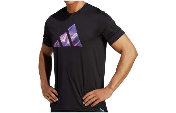 Adidas Adidas T Shirts Men's Black Crew Neck Moderate Straight Fit