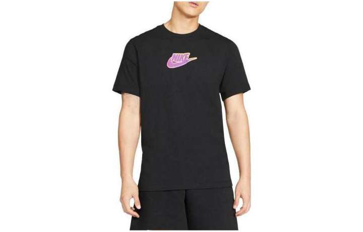 Nike Nike T Shirts Men's Black Crew Neck Moderate Straight Fit