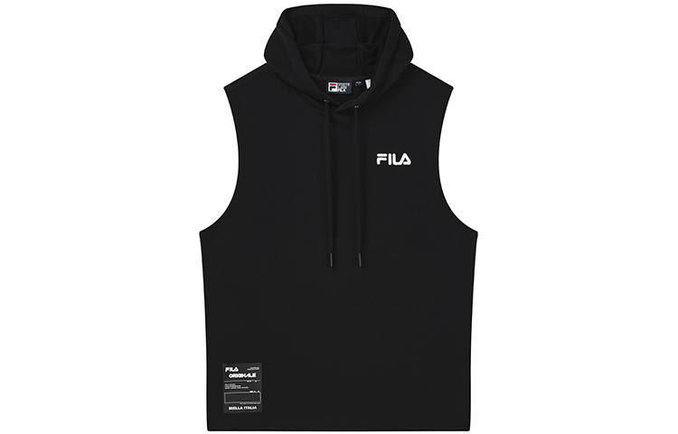 FILA T Shirts Men's Jet Black Hooded Thin Straight Fit