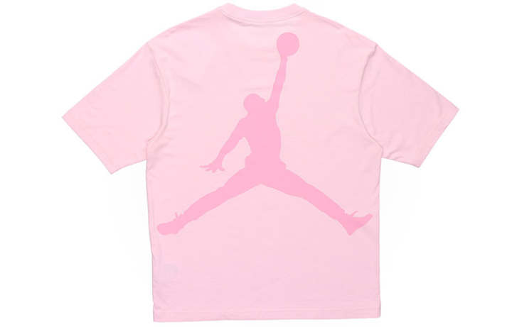 Jordan Jordan T Shirts Men's Pink Crew Neck Moderate Straight Fit