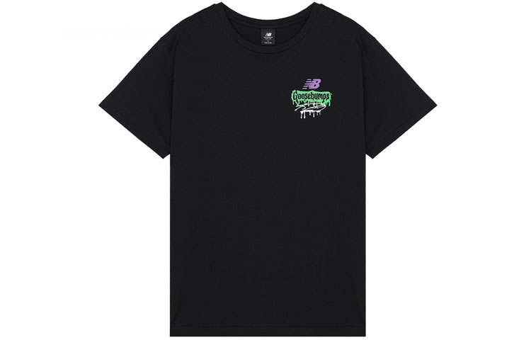 New Balance New Balance T Shirts Men's Black Crew Neck Moderate Straight Fit