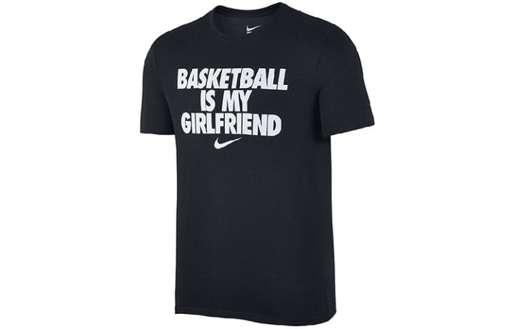 Nike Nike T Shirts Men's Black Crew Neck Moderate Straight Fit