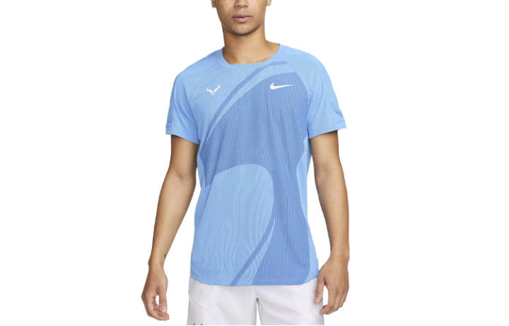 Nike Nike T Shirts Men's Blue Crew Neck Moderate Straight Fit