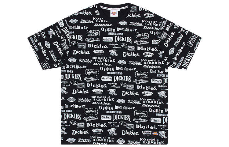 Dickies T Shirts Unisex Black Crew Neck Moderate Straight Fit