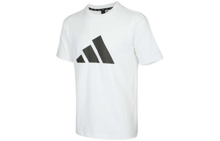 Adidas Adidas T Shirts Men's White Crew Neck Moderate Straight Fit
