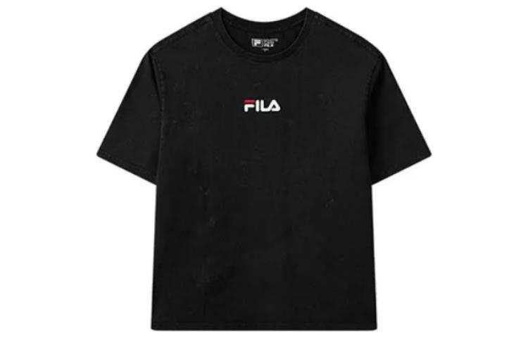 FILA T Shirts Men's Black Crew Neck Moderate