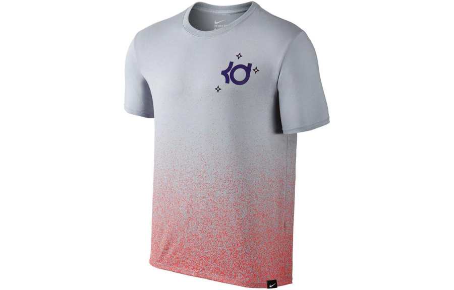 Nike Nike T Shirts Men's Gray Crew Neck Moderate Straight Fit