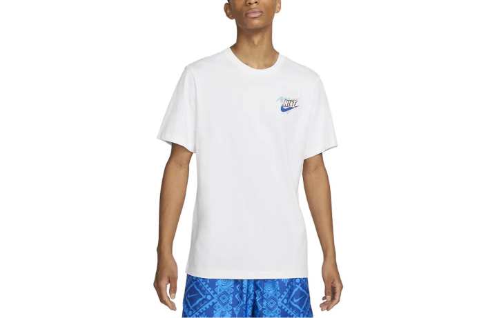 Nike Nike T Shirts Men's White Crew Neck Moderate Straight Fit