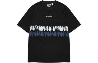 FILA FUSION Drop Shoulder Sleeve T Shirt Men's White Gray Fluctuation