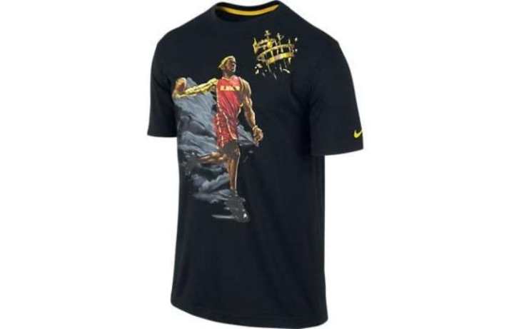 Nike Nike T Shirts Men's Black Crew Neck Moderate Straight Fit
