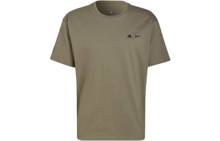 Adidas Adidas T Shirts Unisex Green Crew Neck Moderate Straight Fit