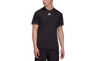 Adidas T Shirts Men's Black Crew Neck Moderate Straight Fit
