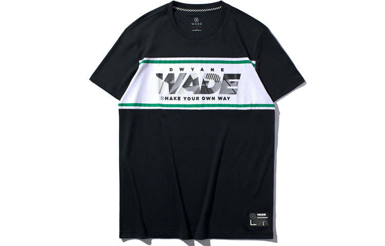 Li-Ning Li Ning T Shirts Men's Black Crew Neck Moderate Straight Fit