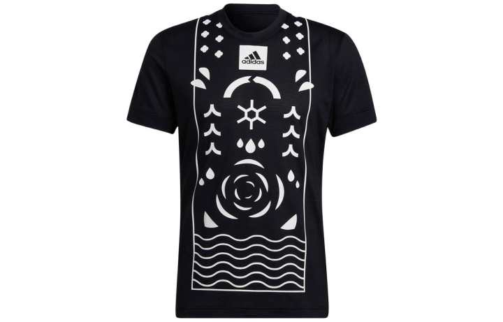 Adidas Adidas T Shirts Men's Black Crew Neck Moderate Straight Fit