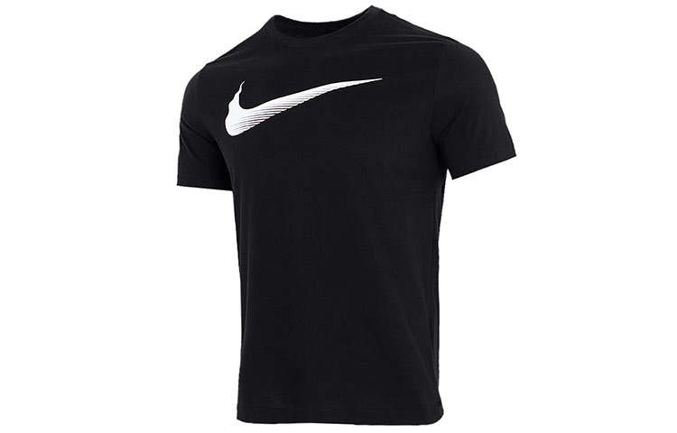 Nike Nike T Shirts Men's Black Crew Neck Moderate Straight Fit