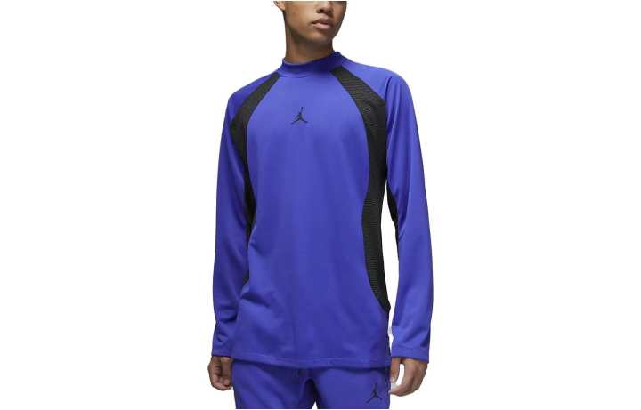 Nike Nike T Shirts Men's Blue Half Turtleneck Moderate Straight Fit