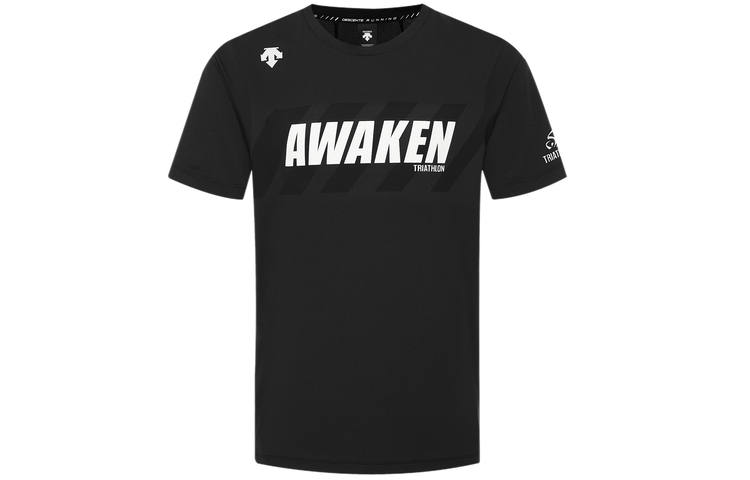 DESCENTE RUNNING T Shirts Men's Crew Neck Moderate Straight Fit