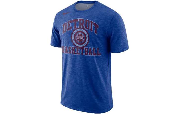Nike Nike T Shirts Men's Lash Blue Crew Neck Moderate Straight Fit