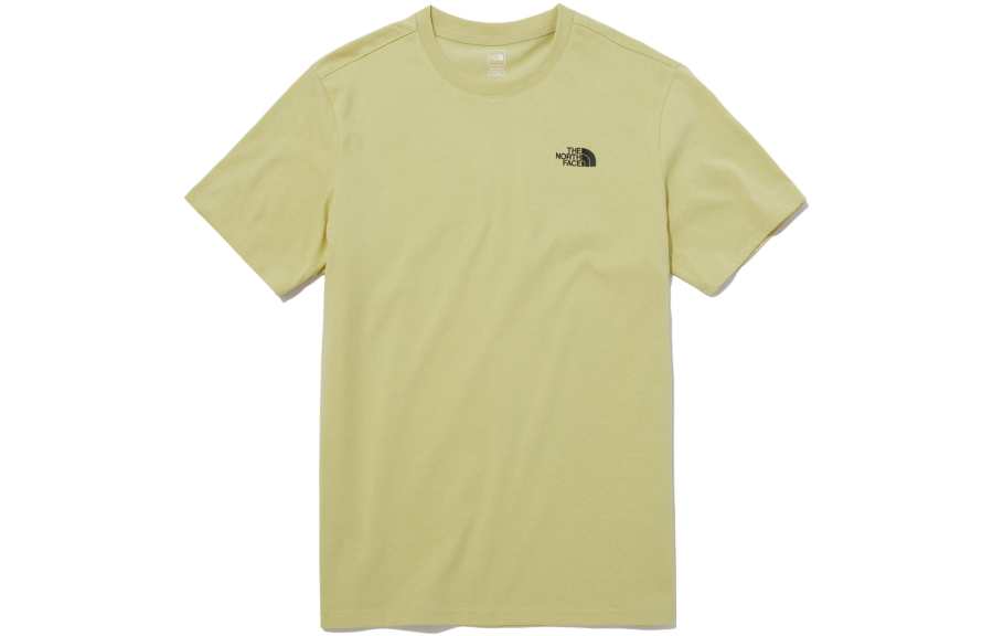 THE NORTH FACE Explorer Collection T Shirts Men's Ginger Yellow Crew Neck Moderate Straight Fit