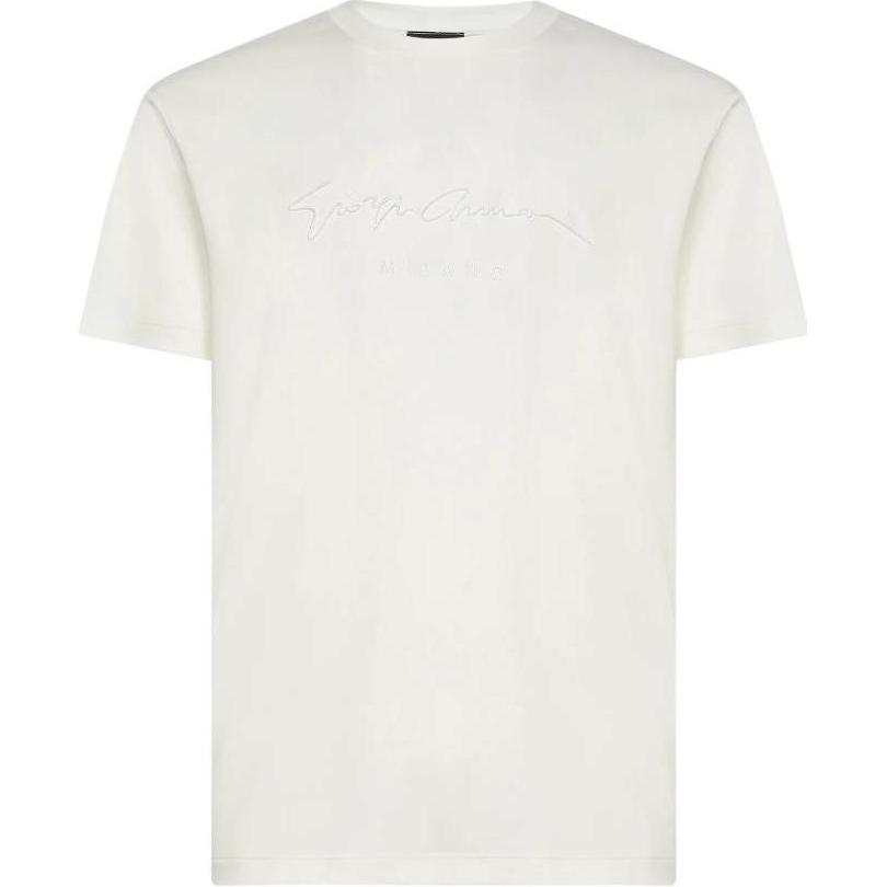 GIORGIO ARMANI Logo Embroidered Crewneck T Shirt